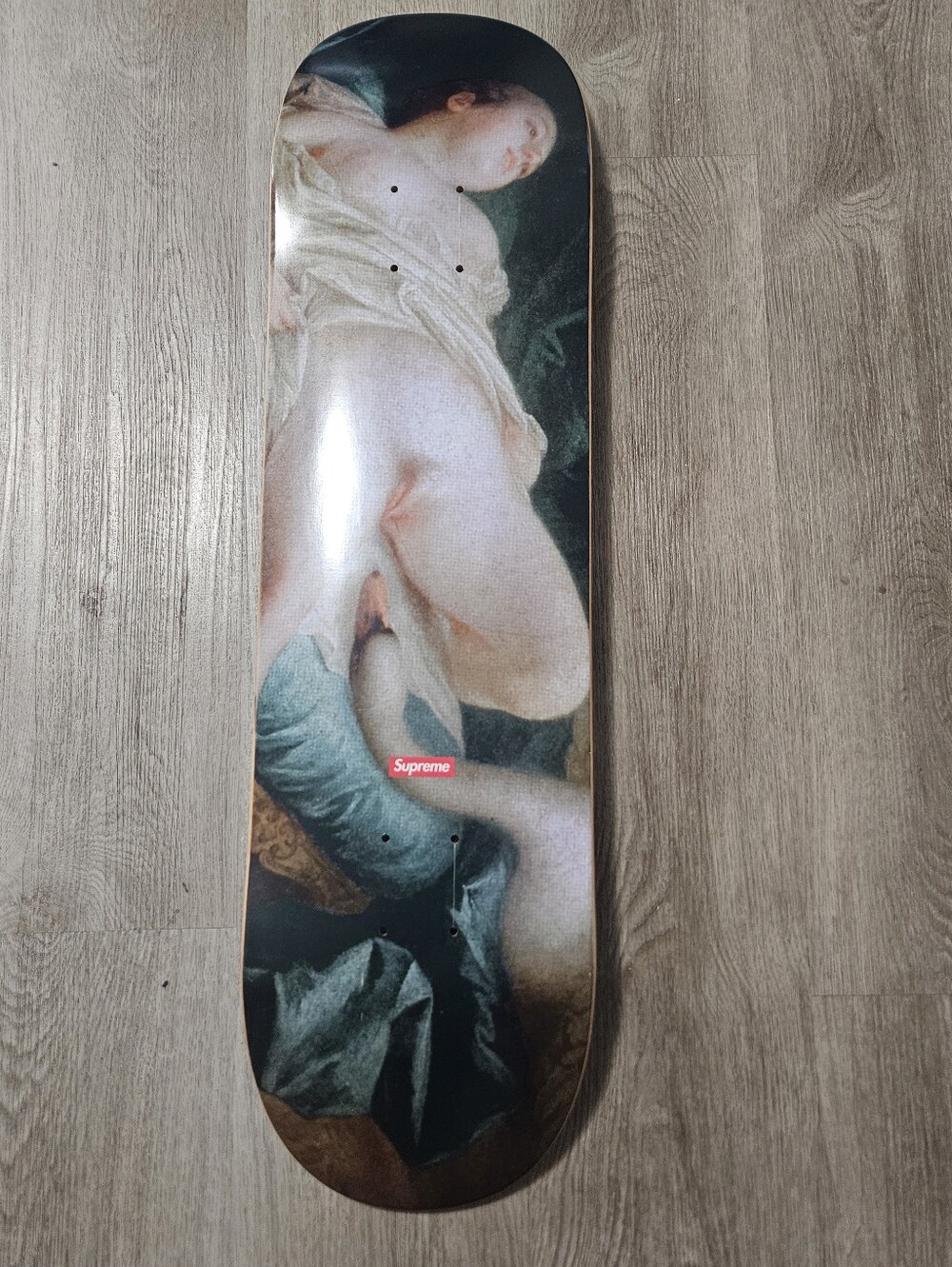 Supreme leda and the swan deck skateboard